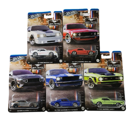 Hot Wheels Silver Series 60 Years Mustang Set 5/5 with Chase