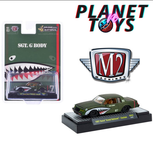 M2 Machines 1:64 1987 Buick Grand National Shark Mouth Primer Green 31500-HS55