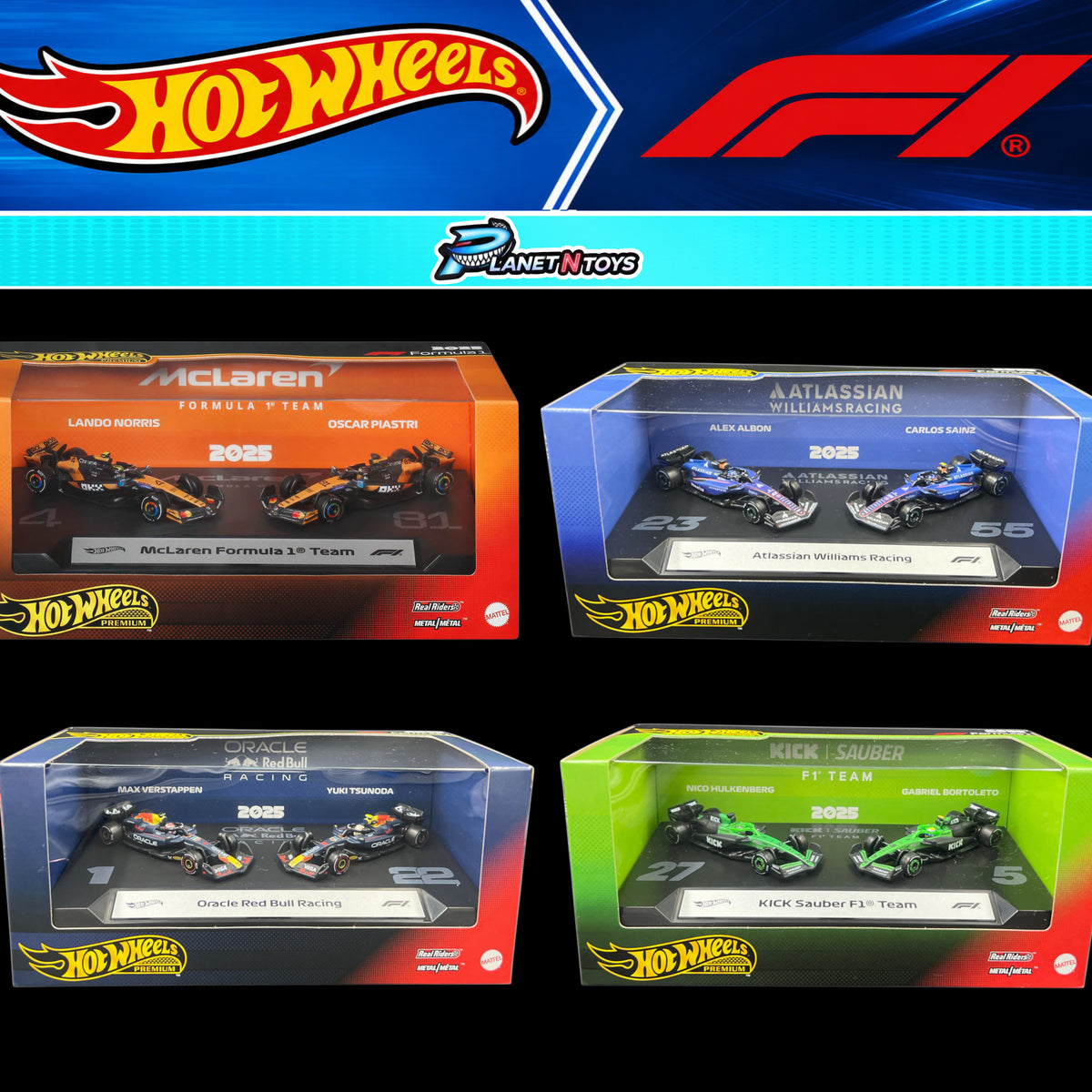 Hot Wheels Premium Formula 1 Team 2-Pack Mix 2