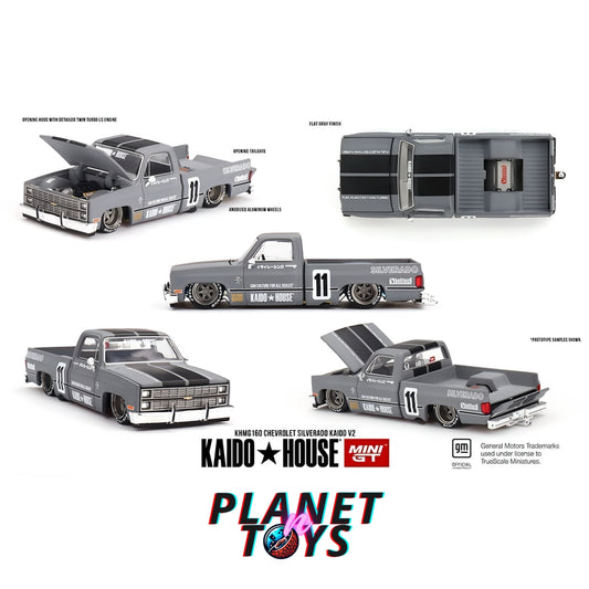 Kaido House x Mini GT 1:64 Chevrolet Silverado Kaido V2 – Grey