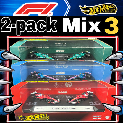 Hot Wheels Formula 1 2026 Mix 3 Vehicle 2-Pack