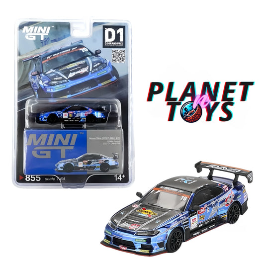 Mini GT 1:64 Nissan Silvia (S15) D-MAX #70 D-MAX Racing 2023 D1 Grand Prix #855