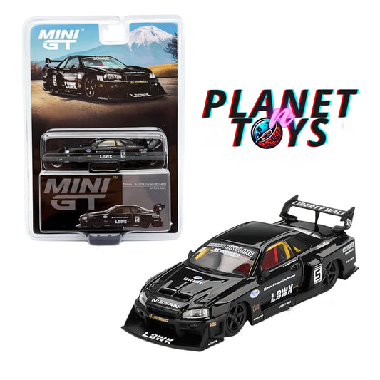 Mini GT 1:64 Nissan LB-ER34 Super Silhouette Black #844