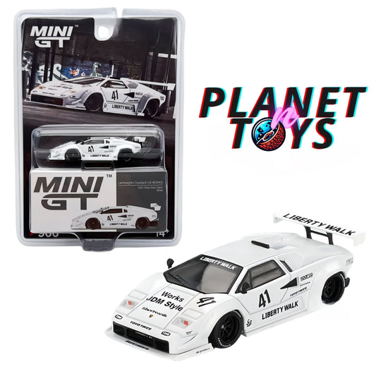 Mini GT 1:64 Lamborghini Countach LB-WORKS White 2024 Tokyo Auto Salon #966