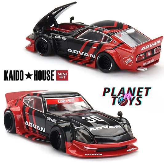 Kaido House x Mini GT 1:64 Nissan Fairlady Z Kaido GT ADVAN – Black #172