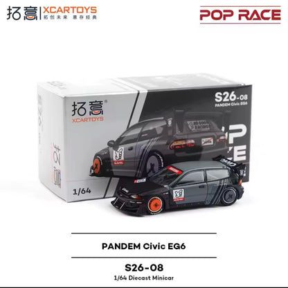 Pop Racer Assorted Models 1:64 Diecast Cars Ultra High-End Removable Parts