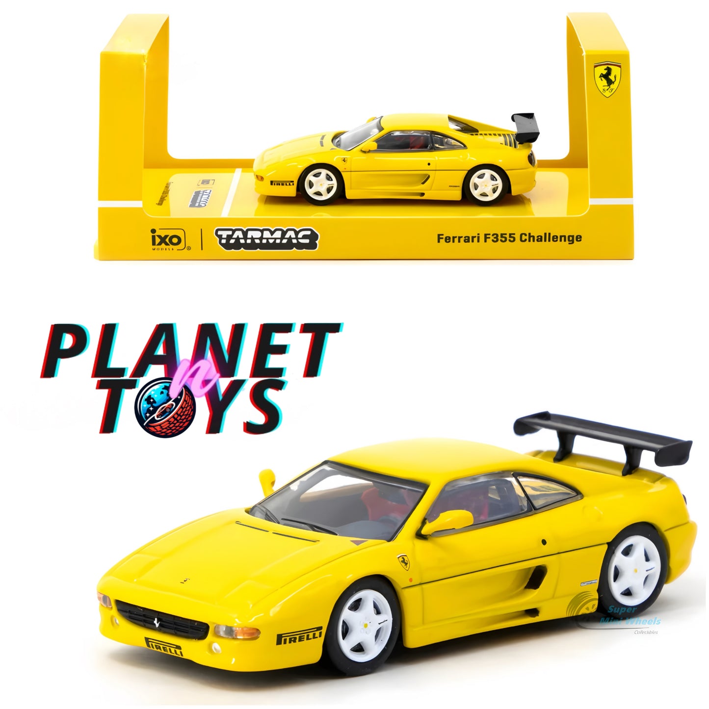 Tarmac Works 1:64 Ferrari F355 Challenge – Yellow – Road64 – ixo Models