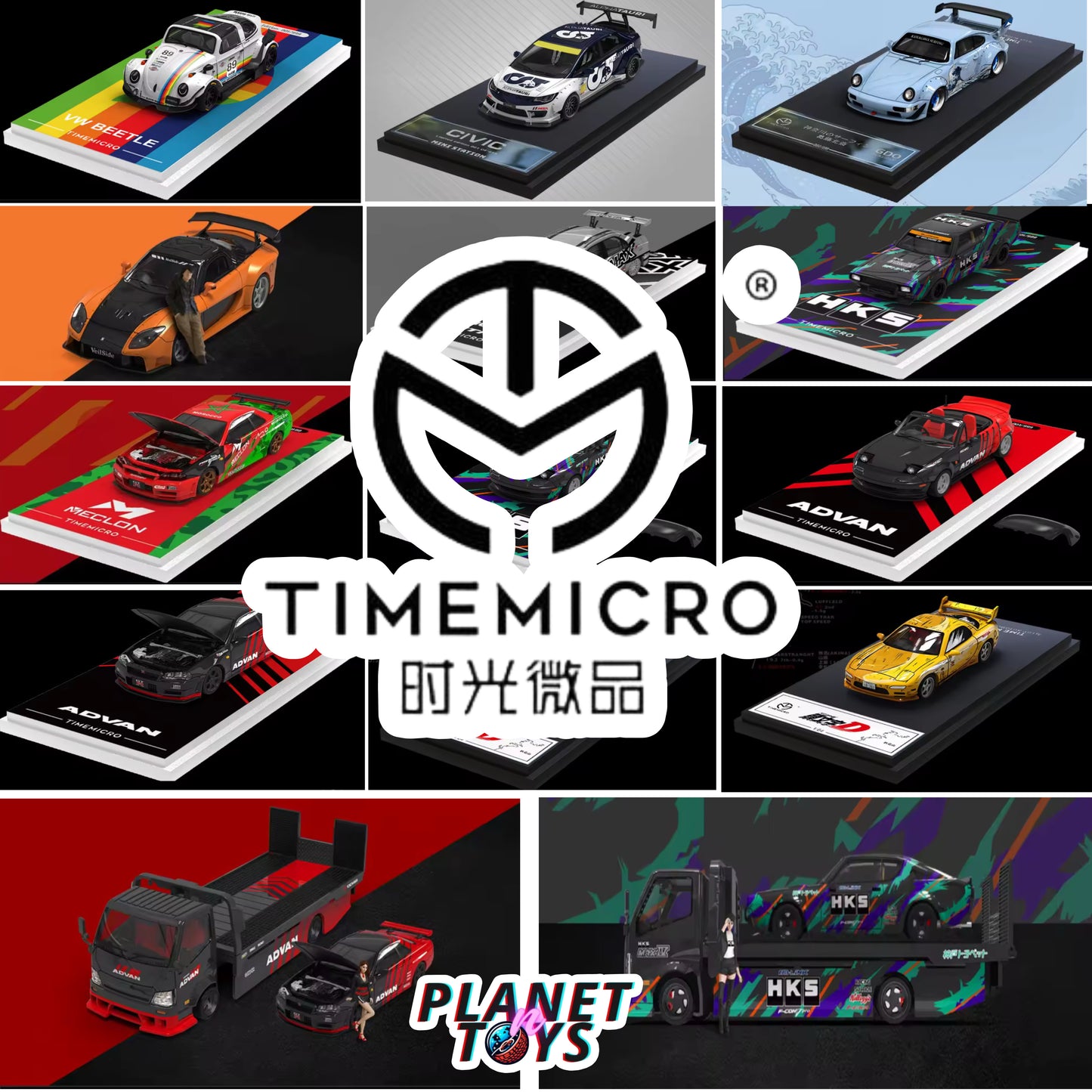 TimeMicro Diecast 1:64 Assorted Models Cars
