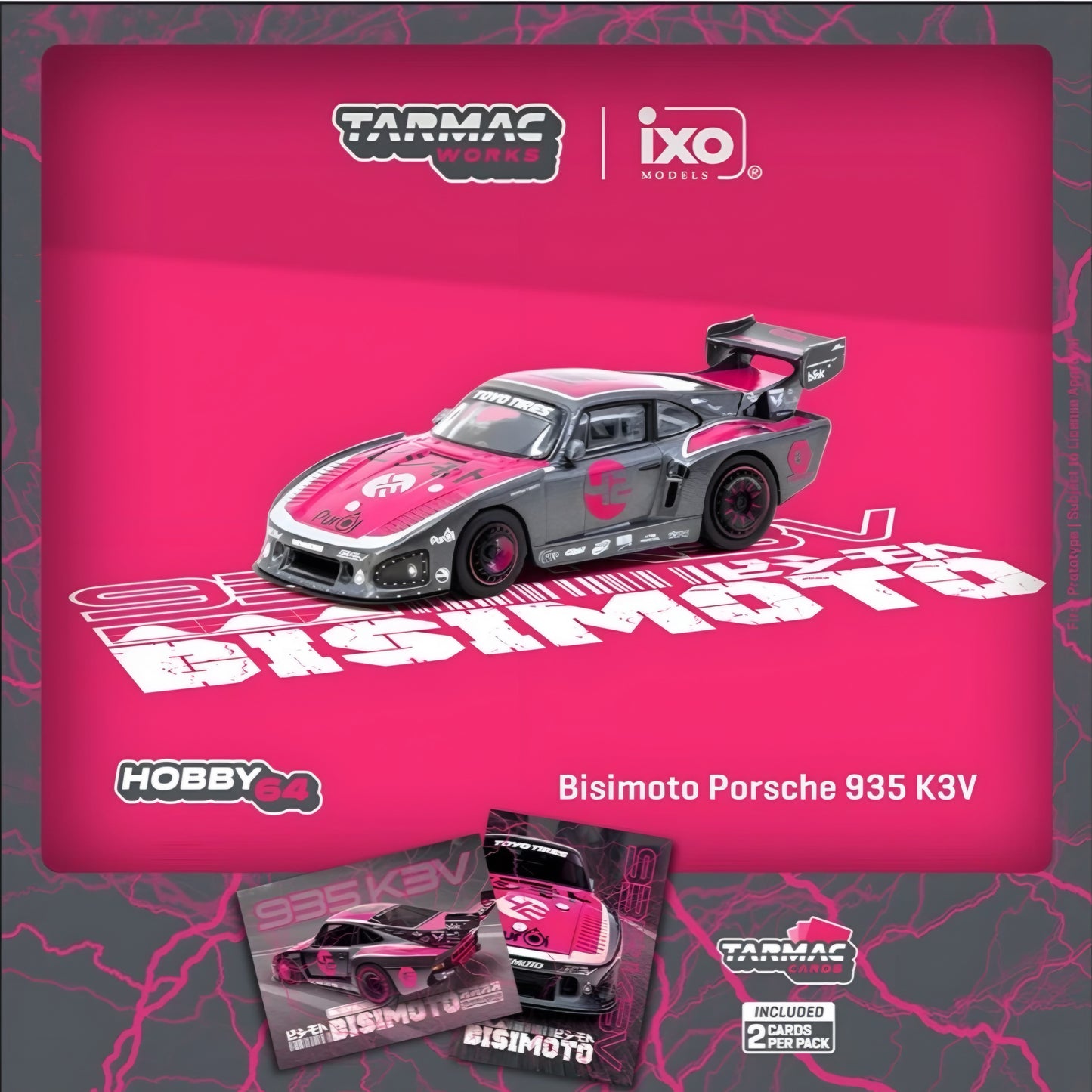 Tarmac Works x IXO 1:64 Bisimoto Porsche 935 K3V with Trading Cards