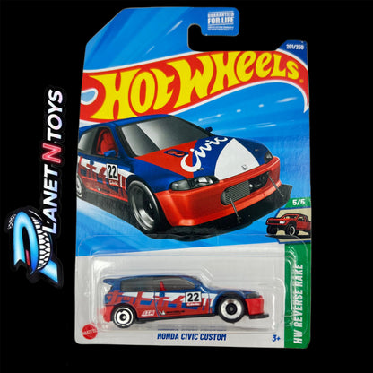 Hot Wheels Honda Mainline Diecast Cars (Assorted 1:64 Civic, Prelude, CR-X)