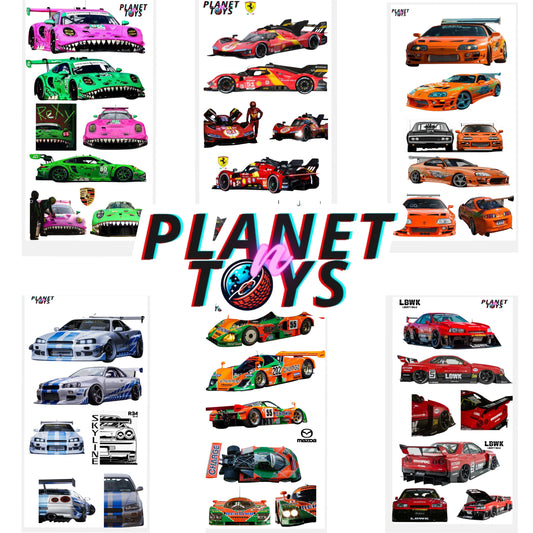 Sticker Sheets 4x7 Waterproof High Quality Image Diecast Designs